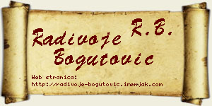 Radivoje Bogutović vizit kartica